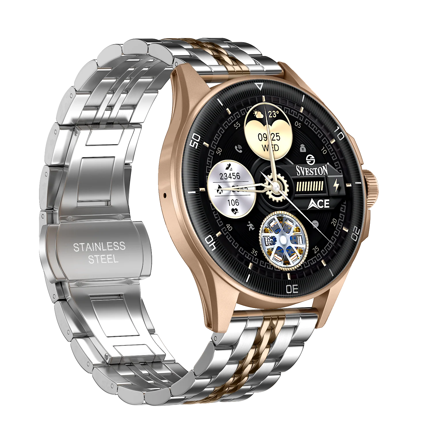 Ace Chain Smartwatch With Free Silicon Strap - Image 4