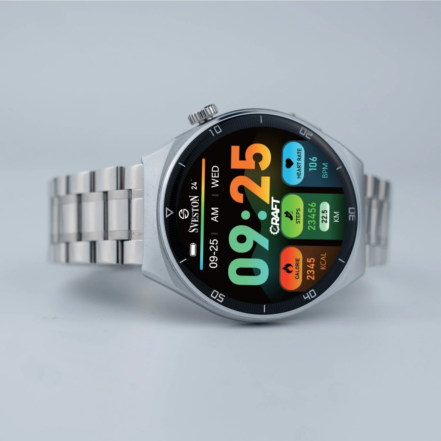 Craft Chain Smartwatch With Free Silicon Strap - Image 3