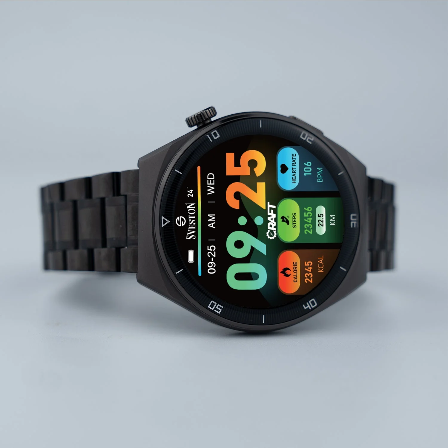 Craft Chain Smartwatch With Free Silicon Strap - Image 8