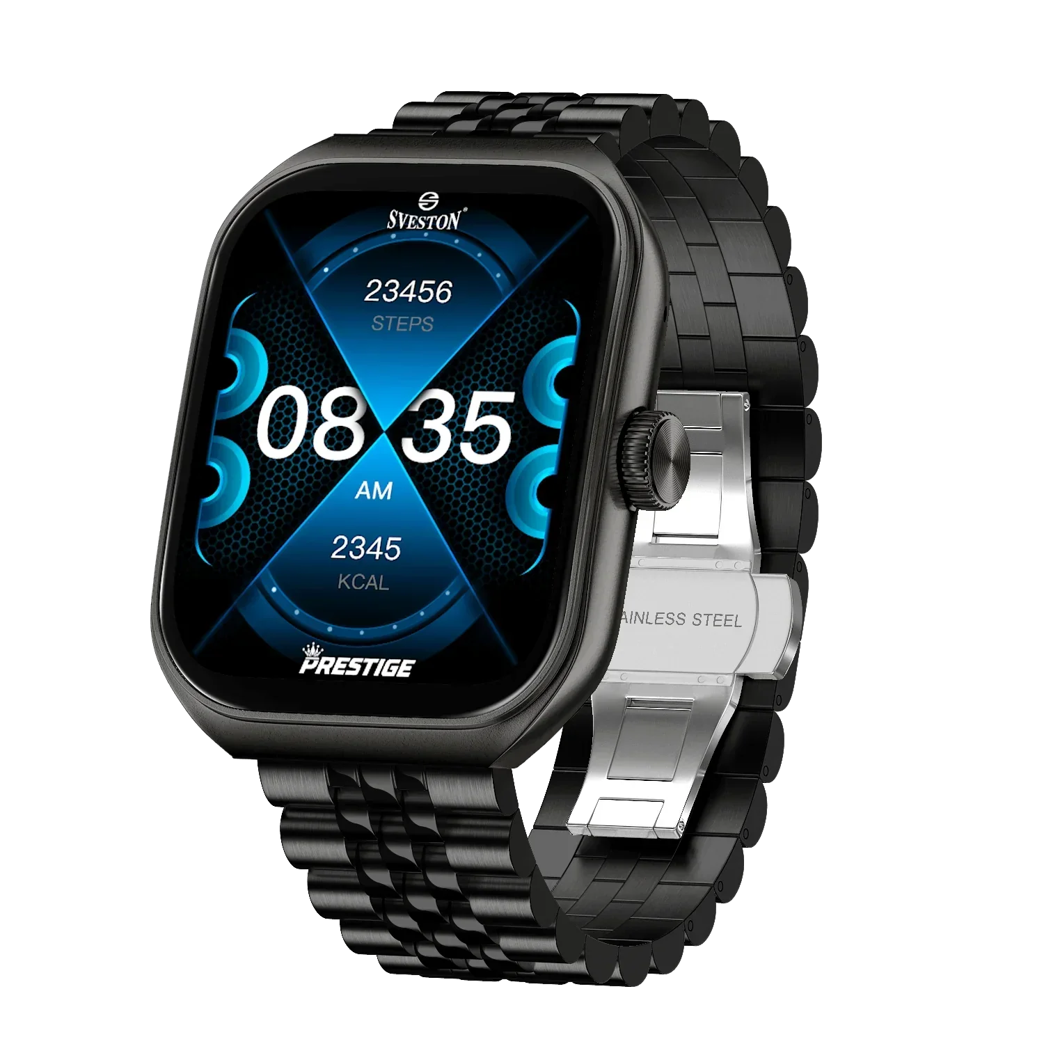 Prestige Chain Smartwatch With Free Silicon Strap - Image 12