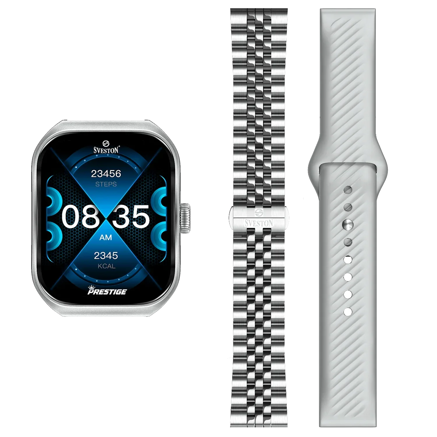 Prestige Chain Smartwatch With Free Silicon Strap - Image 4