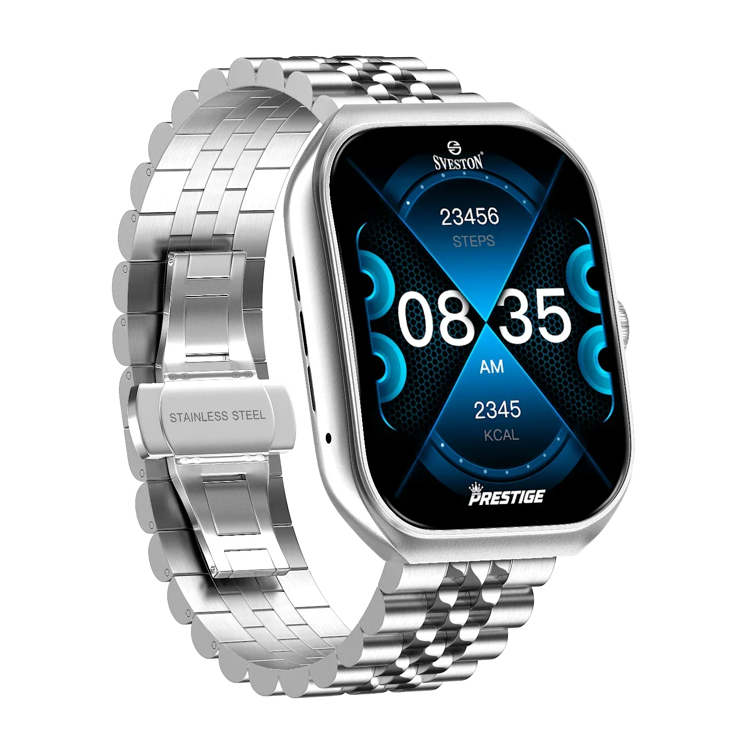 Prestige Chain Smartwatch With Free Silicon Strap - Image 7